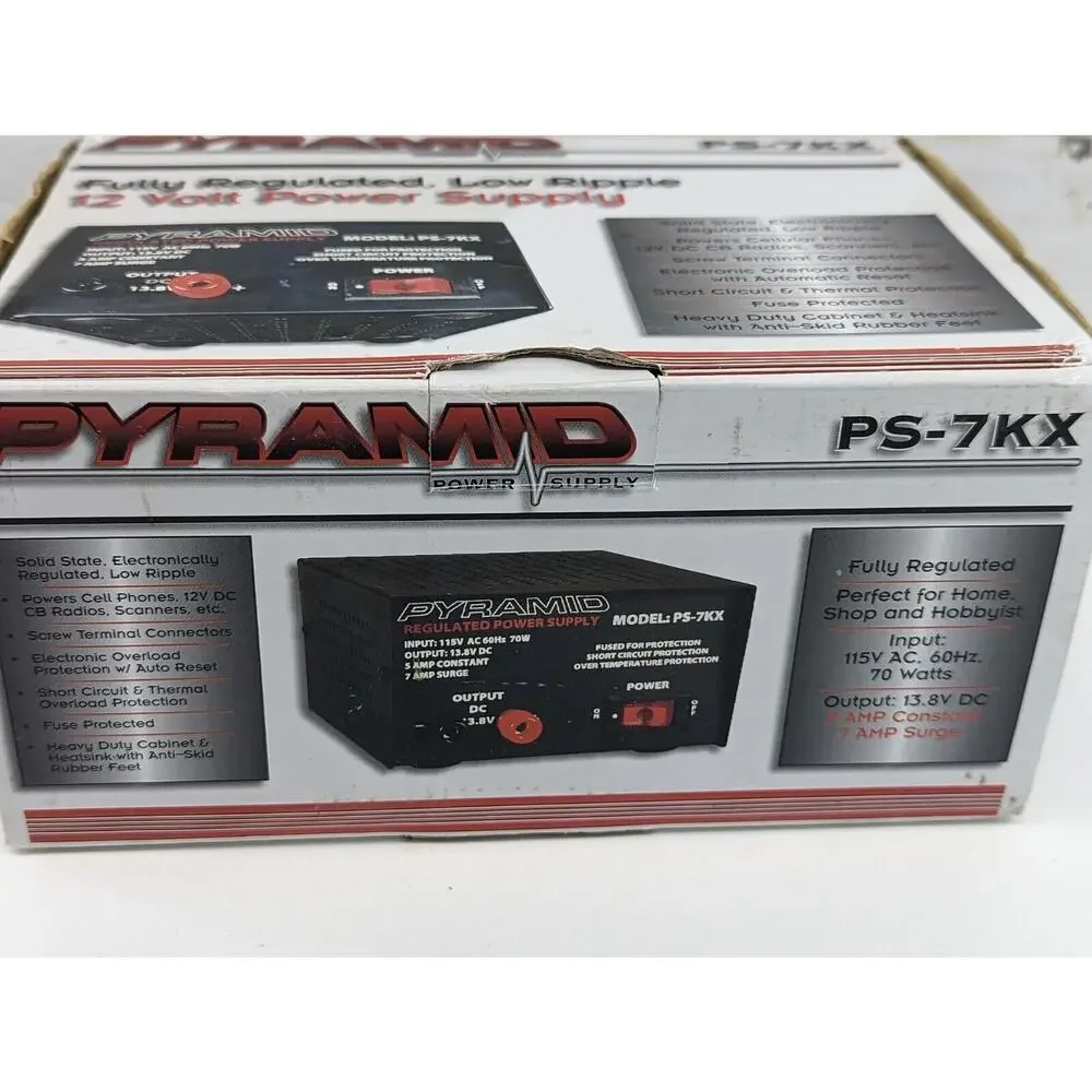 Pyramid Ps7kx 5 Amperage 70 Watts Power Supply For Phones Cb Radios Scanners